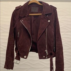 Blank NYC maroon suede jacket size Medium